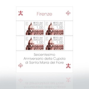 VATICANO - 2018 - 600° della progettazione della cupola di Santa Maria del Fiore - 1 MF da 4 v.