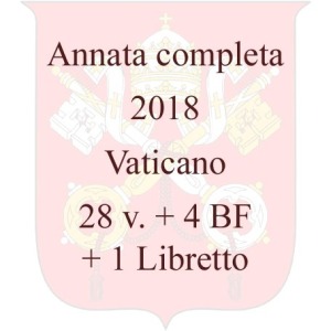 VATICANO - 2018 - Annata completa - 28 v. + 4 BF + 1 libretto