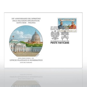 VATICANO - 2019 - 100° del ripristino delle relazioni diplomatiche tra Santa Sede e Polonia - 1 busta FDC (E.C. di Vaticano con Polonia)