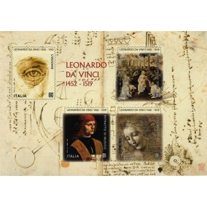 ITALIA - 2019 - 500° della morte di Leonardo da Vinci - 1 BF