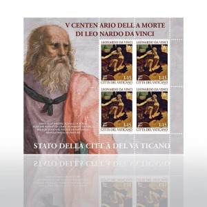 VATICANO - 2019 - 500° della morte di Leonardo da Vinci - 1 MF da 4 v.