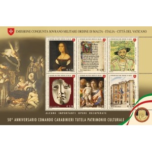 S.M.O.M. - 2019 - 50° del Comando dei Carabinieri per la Tutela del Patrimonio Culturale - 1 BF (E.C. di S.M.O.M. con Italia, Vaticano)