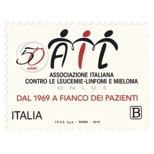 ITALIA - 2019 - 50° dell’AIL - Associazione Italiana contro le leucemie, linfomi e mieloma - 1 v.