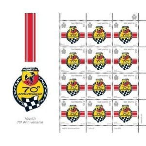 SAN MARINO - 2019 - 70° di Abarth - 1 MF da 12 v. con illustrazione