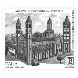 ITALIA - 2019 - 800° dell’Abbazia di Sant’Andrea di Vercelli - 1 v.