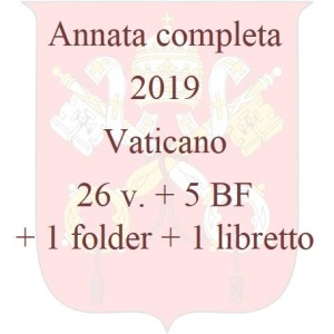 VATICANO - 2019 - Annata completa - 26 v. + 5 BF + 1 folder + 1 libretto