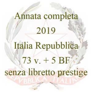 ITALIA - 2019 - Annata completa - 73 v. + 5 BF + senza libretto prestige