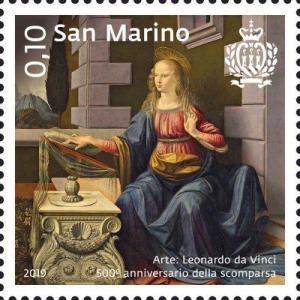 SAN MARINO - 2019 - Arte: Leonardo da Vinci - Filippo Lippi - Rembrandt - 3 v.