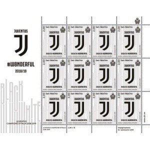 SAN MARINO - 2019 - Juventus Campione d’Italia - 1 MF da 12 v. con illustrazione