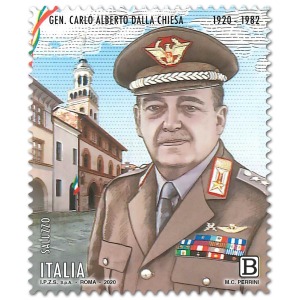 ITALIA - 2020 - 100° della nascita del Generale Carlo Alberto Dalla Chiesa - 1 v. con codice a barre
