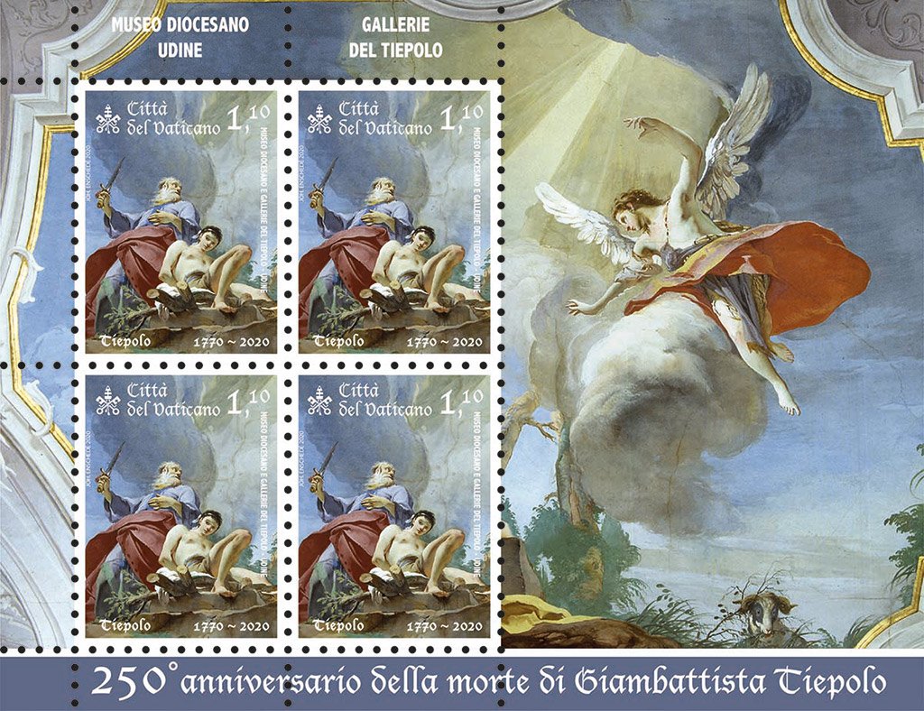 2020 250° della morte di Giambattista Tiepolo 1 MF da 4 v. Vaticano VATICANO - 2020 - 250° della morte di Giambattista Tiepolo - 1 MF da 4 v.