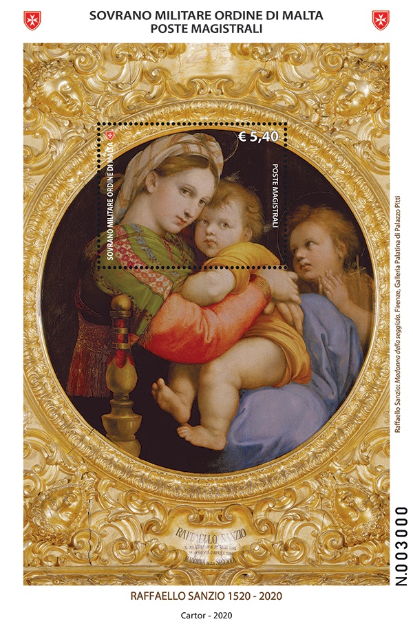 2020 500° della morte di Raffaello Sanzio 1 BF S.M.O.M. SMOM S.M.O.M. - 2020 - 500° della morte di Raffaello Sanzio - 1 BF