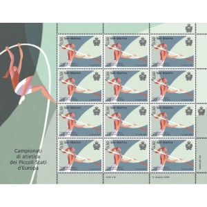 SAN MARINO - 2020 - Campionati di atletica dei Piccoli Stati d’Europa - 4 MF da 12 v. con illustrazione