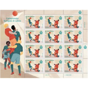SAN MARINO - 2020 - Campionato Europeo di Calcio - 1 MF da 12 v. con illustrazione