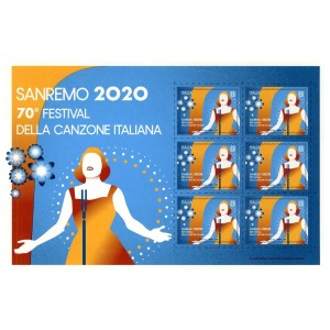 ITALIA - 2020 - Festival della canzone italiana - 1 MF da 6 v.