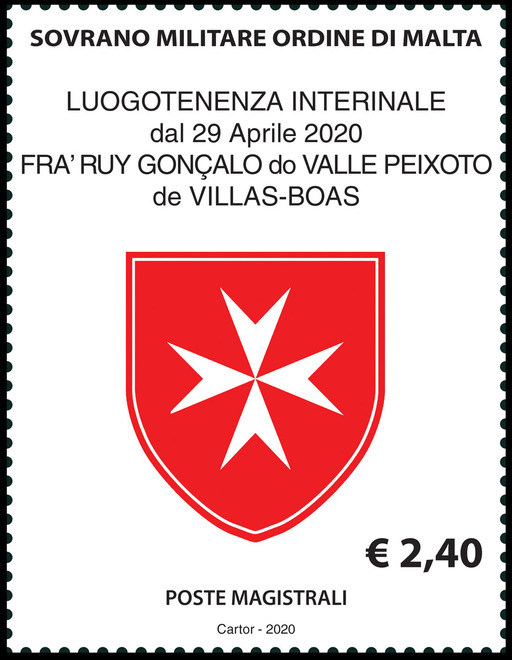 2020 Luogotenenza Interinale 1 v. S.M.O.M. SMOM S.M.O.M. - 2020 - Luogotenenza Interinale - 1 v.