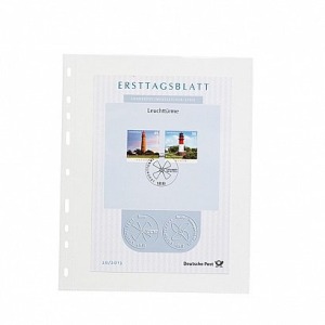 LEUCHTTURM - Fogli trasparenti OPTIMA EASY 1C a 1 tasca 180x245 mm - 50 pz.