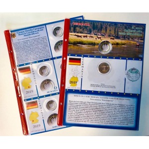 ABAFIL - Foglio ALBUM 5 € GERMANIA METALLO E POLIMERO 2019 Zona Temperata