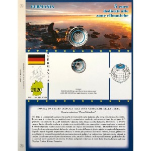 ABAFIL - Foglio ALBUM 5 € GERMANIA METALLO E POLIMERO 2020 Zona Subpolare