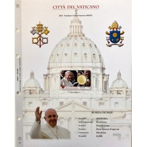 ABAFIL - Foglio Coin Card n.11 Vaticano 2020 Pontificato MMXX