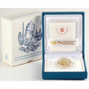 VATICANO - 2019 - 2 € 90° Fondazione dello Stato della Città del Vaticano - PROOF in cofanetto