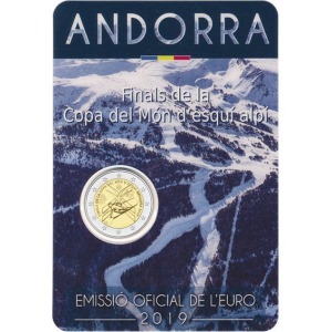 ANDORRA - 2019 - 2 € Finale della coppa del mondo di sci alpino - FDC in blister