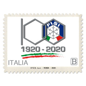 ITALIA - 2020 - 100° della Federazione Italiana Sport Invernali - 1 v. con codice a barre