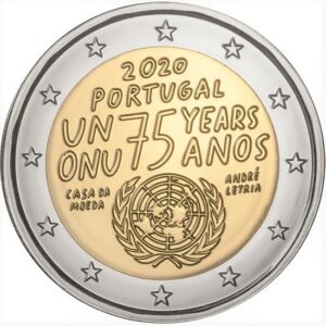 PORTOGALLO - 2020 - 2 € 75° dell'ONU - FDC da rotolino