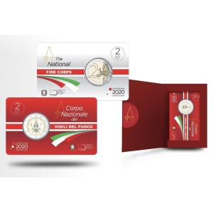 ITALIA - 2020 - 2 € Corpo Nazionale dei Vigili del Fuoco - FDC in folder