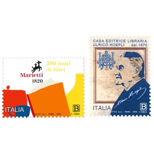 ITALIA - 2020 - 200° della Casa Editrice Marietti 1820 e 150° della Casa Editrice Libraria Ulrico Hoepli S.p.A. - 2 v. con codice a barre