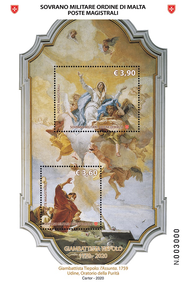 2020 250° della morte di Giambattista Tiepolo 1 BF S.M.O.M. SMOM S.M.O.M. - 2020 - 250° della morte di Giambattista Tiepolo - 1 BF