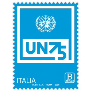 ITALIA - 2020 - 75° dell'ONU - 1 v. con codice a barre