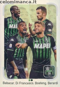 478 Sassuolo Babacar Di Francesco Boateng Berardi 18 19 Panini 478 - Sassuolo - Babacar, Di Francesco, Boateng, Berardi