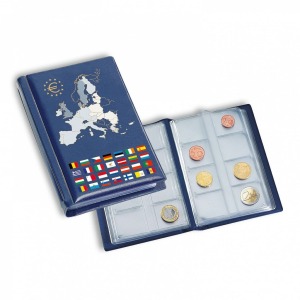 LEUCHTTURM - Album tascabile ROUTE per 12 serie Euro, senza custodia - Blu
