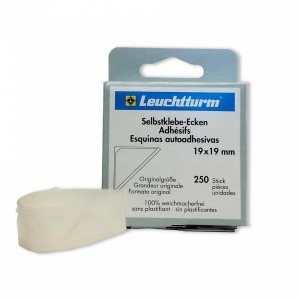 LEUCHTTURM - Angolari autoadesivi per FDC, foto, cartoline da 19x19 mm - 250 pz.