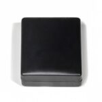LEUCHTTURM - Astuccio NOBILE in metallo a 1 casella rettangolare 54x86 mm - Nero
