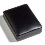 LEUCHTTURM - Astuccio NOBILE in metallo a 1 casella rettangolare 64x86 mm - Nero