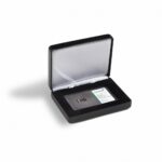 LEUCHTTURM - Astuccio NOBILE in metallo a 1 casella rettangolare 86x54 mm - Nero