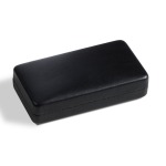 LEUCHTTURM - Astuccio NOBILE in metallo a 2 caselle quadrate da 50 mm - Nero