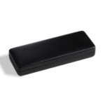LEUCHTTURM - Astuccio NOBILE in metallo a 3 caselle quadrate da 50 mm - Nero