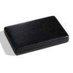 LEUCHTTURM - Astuccio NOBILE in metallo a 6 caselle quadrate da 50 mm - Nero