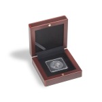 LEUCHTTURM - Astuccio VOLTERRA in legno a 1 casella quadrata da 38 mm - Mogano
