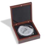 LEUCHTTURM - Astuccio VOLTERRA in legno a 1 casella rotonda da 111,5 mm - Mogano