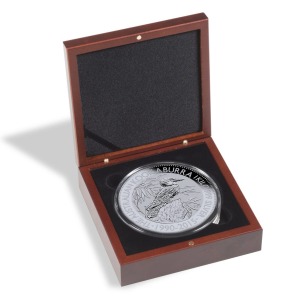 LEUCHTTURM - Astuccio VOLTERRA in legno a 1 casella rotonda da 111,5 mm - Mogano