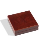 LEUCHTTURM - Astuccio VOLTERRA in legno a 1 casella rotonda da 67,5 mm o 82,5 mm - Mogano