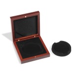 LEUCHTTURM - Astuccio VOLTERRA in legno a 1 casella rotonda da 67,5 mm o 82,5 mm - Mogano