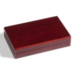 LEUCHTTURM - Astuccio VOLTERRA in legno a 2 caselle quadrate da 50 mm - Mogano
