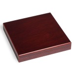 LEUCHTTURM - Astuccio VOLTERRA in legno a 9 caselle quadrate da 50 mm - Mogano