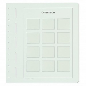 LEUCHTTURM - Austria fogli da 12 caselle per francobolli formato paesaggio 2010 - Con taschine