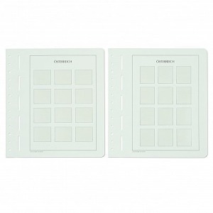 LEUCHTTURM - Austria fogli da 12 caselle per francobolli formato ritratto 2010 - Con taschine
